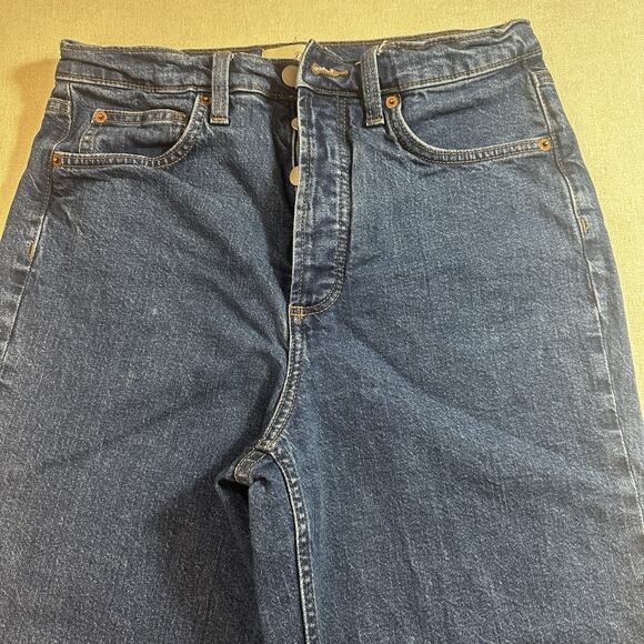 Universal Thread Jeans Women's 8 Highest Rise Straight Leg Denim Button Fly - Picture 2 of 11